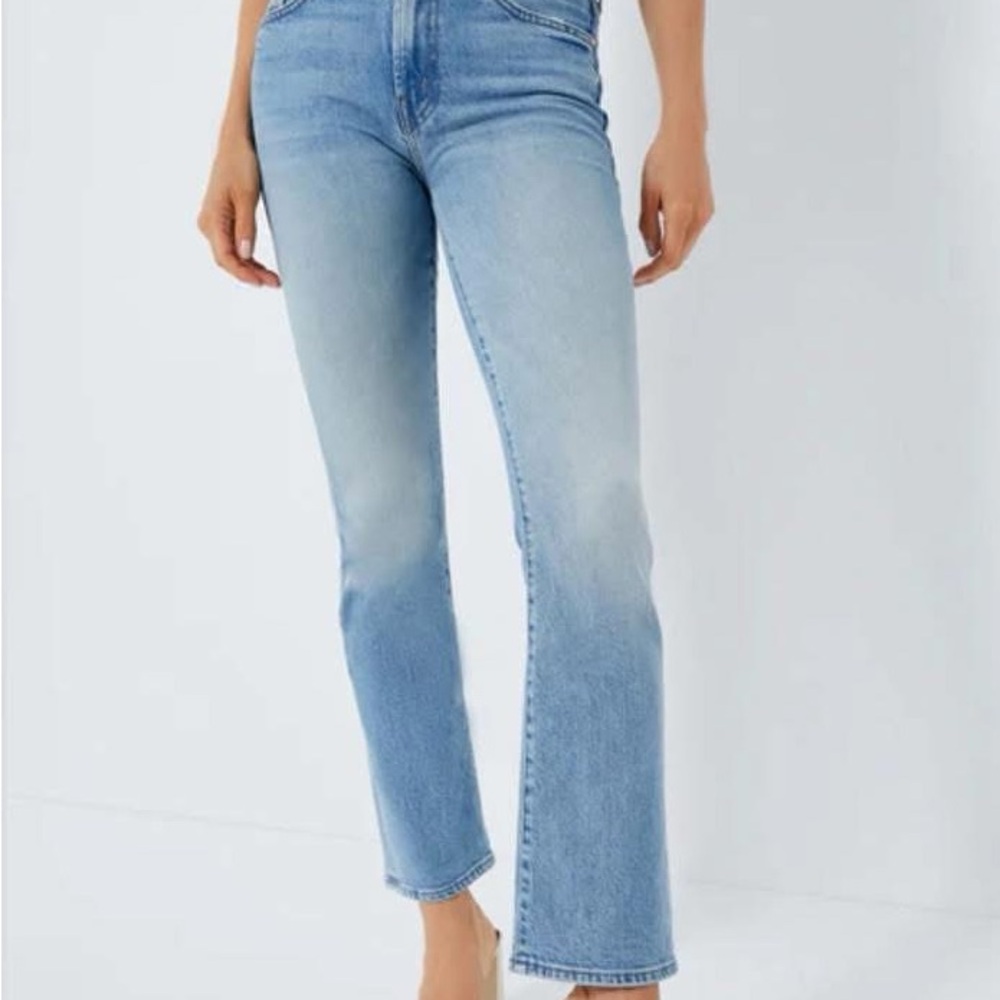 MOTHER Light Blue Straight Leg Jeans Insider Flood - “Psych”